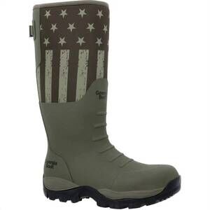 NEW GEORGIA BOOT men's gbr rubber pull-on work boot in dark green